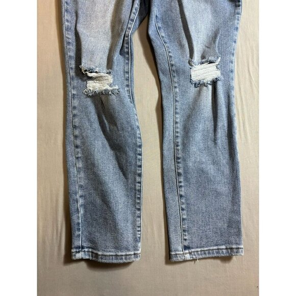 Judy Blue Jeans Womens Size 13/31 Slim Fit High Rise Wash Blue Denim Rhinestones - Picture 3 of 11